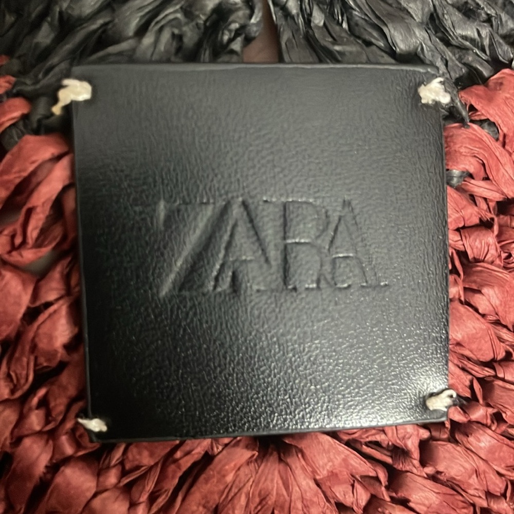 Zara Chevron Woven Tote in Black, Brown, Rust & Tan - Picture 2 of 4